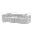 thumbnail image 3 of YYAo Fleece Sofa, Modern Loveseat Futon Includes Two Pillows for Living Room Bedroom, Small Space, Gray, 3 of 9