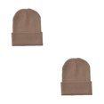 thumbnail image 1 of Minnieouse Beanie Caps Cuffed Knitted Uisex Hats Skullcap Protección para la cabeza Elástico Casual Skullies Ropa Otoño Invierno beige beige 2piezas Minnieouse CBP300109, 1 of 6