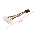 thumbnail image 4 of 3X A Dual 4-Pin Molex IDE to 6 Pin PCI-E Graphic Card Power Connector Cable Adapter,3x Dual 4 pin IDE connector to 6 pin PCI express power adapter,Black & White, 4 of 8