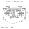 thumbnail image 3 of Crosley Furniture Joanna 5-piece Round Wood Dining Set in Matte Black/Brown, 3 of 13