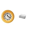 thumbnail image 1 of Reloj de pared,Reloj de pared redondo moderno y silencioso para dormitorio,cesta de almacenamiento,cesta organizadora colgante de alambre para almacenamiento de cocina,Organizador de pared para, 1 of 8
