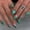 A3, variant on Medium Almond Christmas Press on Nails, Green Glitter Fake Nails with White Snowflake & Striped Design, Reusable Glue‑on False Nails for Women, Buy 2 Get 1 Free