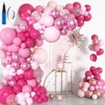 thumbnail image 1 of Kit de Globos de Rojo Rosa, Juego de Globos para Decoración de Fiesta Globos Metálicos para Cumpleaños Fiesta Boda Propuesta Graduación Halloween Año Nuevo (Rojo Rosa), 1 of 4