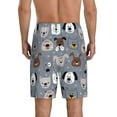 thumbnail image 5 of Cauagu Cute Dog Faces Print Pajama Bottoms for Men Sleep Pajama Shorts Elastic Waistband Sleep Pajama Short Men's PJ Shorts -4X-Large, 5 of 6