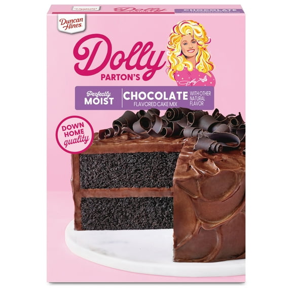 Duncan Hines Dolly Parton's Favorite Chocolate Flavored Cake Mix, Valentine's Day Baking, 15.25 oz.
