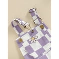 thumbnail image 4 of Kids Toddler Girl Summer Outfit Floral Print Overalls Jumpsuit Sleeveless Romper Bib Shortalls Suspender Shorts Pants, 4 of 7