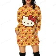 thumbnail image 5 of Nueva sudadera con capucha de dibujos animados de Anime HELLO KITTY divertida de primavera para mujer, sudadera con gráficos lindos de Anime, sudadera vintage ajustada con capucha para mujer, 5 of 5