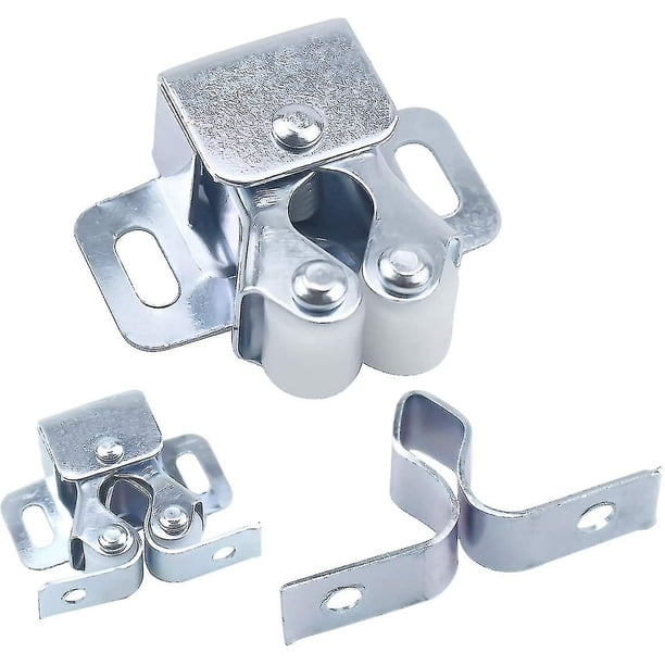 Pestillos para puertas, Cierrapuertas, Pestillos de doble rodillo para puerta batiente de muebles, Pestillo para puerta de gabinete Puerta de armario con pestillo de doble rodillo