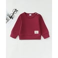 thumbnail image 5 of 2T Baby Boys Clothes 3T Boys Fall Winter Pant Set Toddler Boys Long Sleeve Round Neckline Top Jeans Pants 2PCS Outfits Set Red, 5 of 7