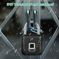 thumbnail image 4 of Fingerprint Padlock BT Lock Smart Padlock with APP Control 10 Groups Fingerprint Anti Theft Security Keyless Electronic Lock Outdoor Waterproof Suitable for Locker Gym Gate Doors and Suitcase, 4 of 6