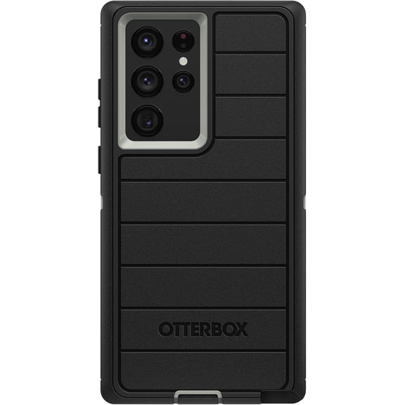 OtterBox Samsung Galaxy S22 Ultra (Only) - Defender Series Case - Graphite Shadow (Black & Grey) - Case Only - Screenless - Rugged & Durable - with Port Protection - Non-Retail Packaging
