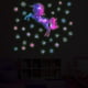 thumbnail image 3 of Pegatinas de pared luminosas de unicornio, pegatinas de pared, calcomanías murales para dormitorio, sala de estar, pared de TV, 3 of 5