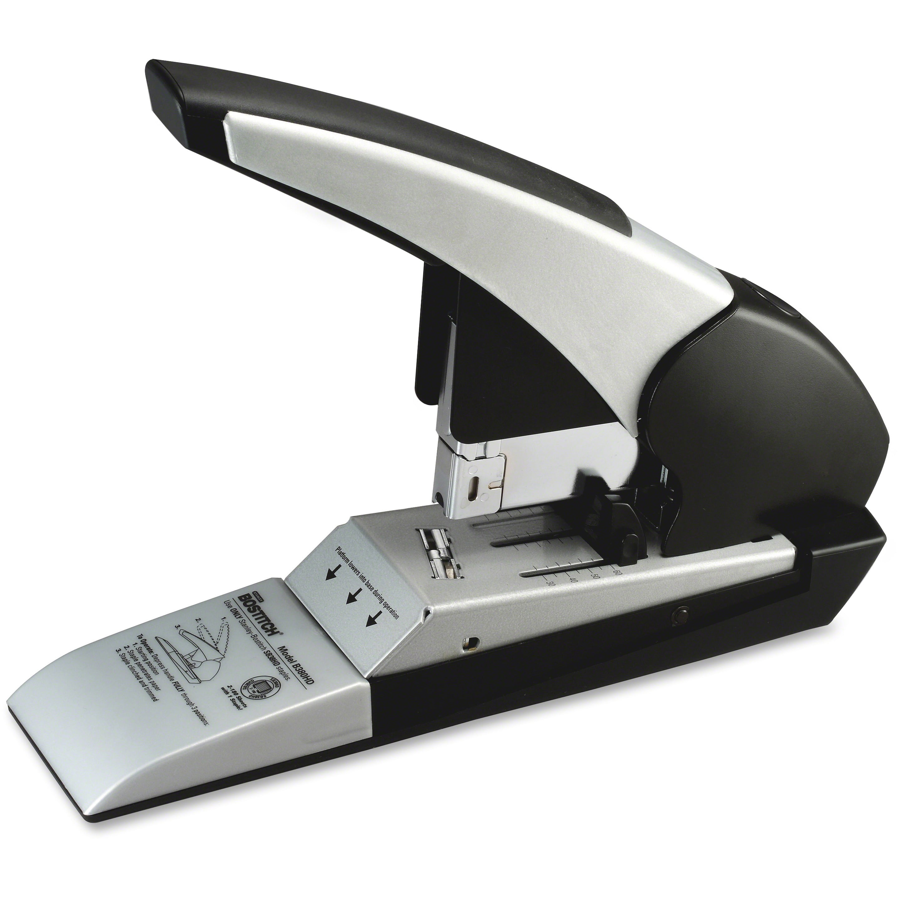 Bostitch Auto180™ Xtreme Heavy Duty Stapler, 180 Sheet Capacity, Silver/Black