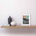 thumbnail image 2 of Cityscape Under Rocky Mountain Range Modern Artwork Framed Wall Art Print 9X7 Inch, 2 of 5
