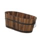 thumbnail image 5 of Maceta de madera estilo barril, decorativa, multiusos, rústica, para plantas Pequeño, 5 of 9