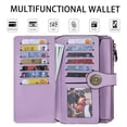 thumbnail image 3 of Cartera Travelambo de piel RFID de gran capacidad para mujer, 3 of 7
