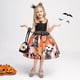 thumbnail image 3 of Vestido sin mangas de calabaza para niñas, gala de Halloween para niños, 3 of 5