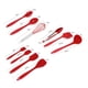 thumbnail image 5 of Juego de utensilios de cocina de silicona roja, antiadherentes y duraderos, colección de 10 piezas, 5 of 5