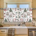 thumbnail image 2 of Yayeee Kitchen Curtains Tier Set of 2 Light Filtering 57"x36" Over Sink Window Panels, White Nordic Christmas House, 2 of 7