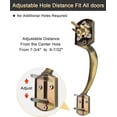 thumbnail image 4 of Front Door Handle and Deadbolt Set  Front Door Lock Set  Oil-Rubbed Bronze  Vintage Lower Half Entry Handleset  Entry Door Handle with Reversible Lever, 4 of 7