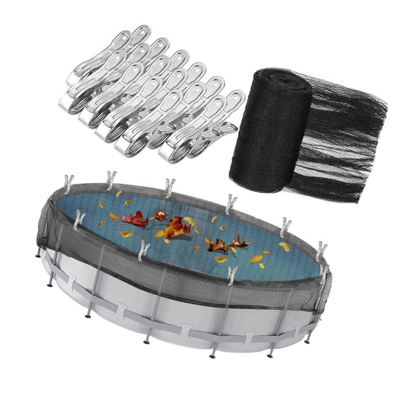 Durability Swimming Pools Net Cover Includes 12 Large Clip Reusable Pools Cover for Windproof Installation