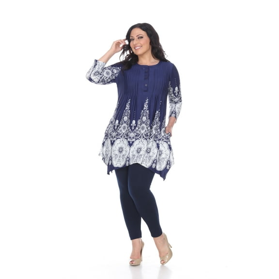 White Mark Women's Plus Size Dulce Tunic Top