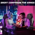 thumbnail image 3 of Bossin Gaming Chairs with Footrest, Massage Leather Game Chair for Adults, Big and Tall Gamer Chair with Headrest and Lumbar Support, 3 of 7