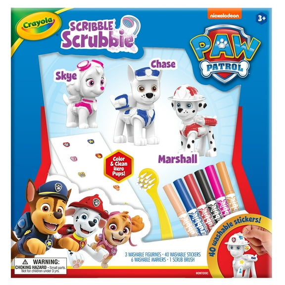 Crayola Scribble Scrubbie Paw Patrol 3 Count Deluxe Set