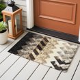 thumbnail image 4 of Rectangle Area Rug 2x3ft, Vintage Boho Zigzag Weave Non-Slip Non-Shedding Floor Mat, Southwest Ethnic Geometric Art Washable Sturdy Carpet for Living Room Bedroom Home Decor, 4 of 9