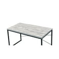 thumbnail image 4 of GZXS 47" Industrial Writing Desk with Metal Sled Legs, Antique White Wood Top, Home Office Workstation for Dorms, Apartments, Bedrooms, 4 of 6