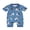 Blue, variant on Suealasg Baby Boys Summer Clothes 3 6 12 18 24 Months Infant Short Sleeve Lapel Collar Cow Print Romper Jumpsuit Newborn Playsuit