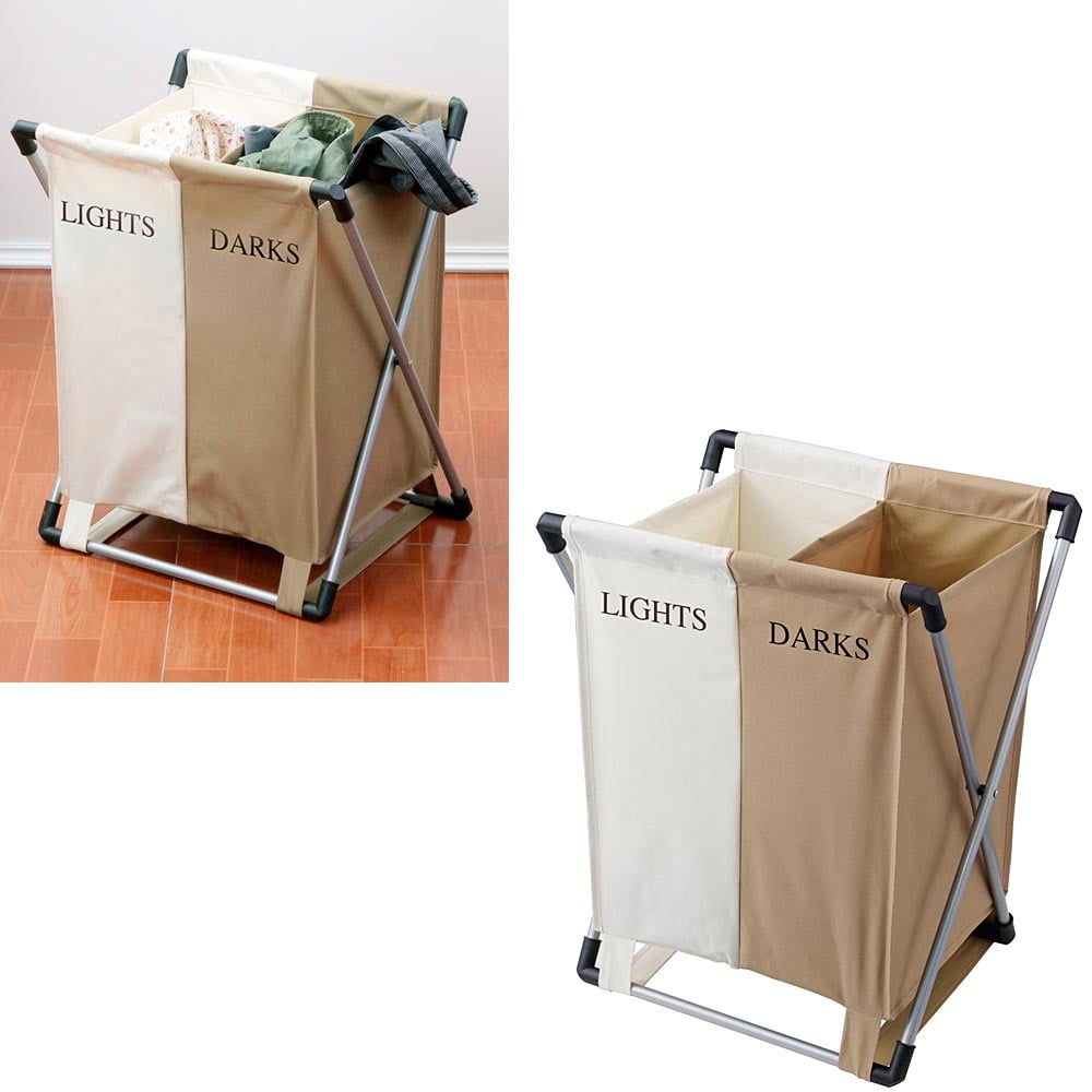 double bin laundry hamper