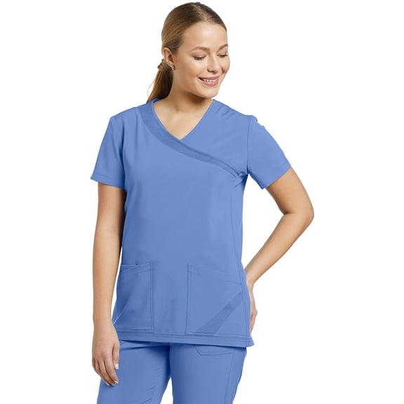 White Cross FIT Womens 748 Mock Wrap Mesh Accent Top