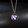thumbnail image 4 of (Patrón de estrella) Colgante vintage de nebulosa cósmica luminosa de doble cara, collar de moda, collar de estrella cósmica creativa, 4 of 5