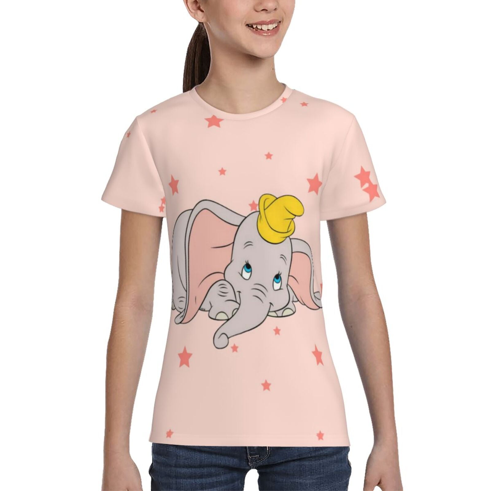 Dumbo Boys Girls Teens T Shirt Graphic Print Casual Short Sleeve