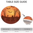 thumbnail image 6 of Spooky Season Round Tablecloth Elastic Fitted 52 Inch - Halloween Pumpkin Design Washable Table Cover for Kitchen Dining, 6 of 6