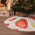 thumbnail image 5 of Fotbe Strawberries Pattern Christmas Tree Skirt, Tree Skirts Plush Christmas Decorations, Christmas Tree Skirts Xmas Decorations Holiday Party Decor-48", 5 of 6