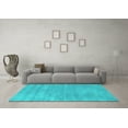 thumbnail image 3 of Ahgly Company Indoor Rectangle Abstract Turquoise Blue Contemporary Area Rugs, 7' x 9', 3 of 4