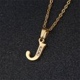 thumbnail image 1 of Titanium Steel Inlaid With Diamonds Vacuum Electroplating 26 Letters Lucky Pendant Clavicle Chain Creative Gift Jewelry, 1 of 4
