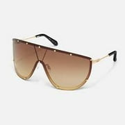 Quay Women's Brown On Set Oversized 70mm Frame Sunglasses (polarized)