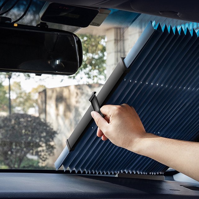 Parasol De Parabrisas De Coche Película de bloque Anti-UV Escudo de ventana delantera Coche Protección solar Visor Piezas de automóvil