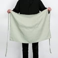 thumbnail image 4 of 100% Linen Bistro Apron with Pockets 25x35 inch - Unisex Half Apron - Sage, 4 of 7