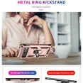 thumbnail image 4 of Dteck Rugged Case for Google Pixel 7A, Shockproof Heavy Duty Protection Phone Cover with Magnetic Ring Stand Protection work with Car Mount Holder Cover,Rosegold, 4 of 8