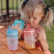 Infantino My 1st Training Cup with Straw & Handle, Lime Light, 9oz
