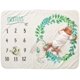 thumbnail image 1 of Manta de bebé mensual semanal 28*40 en Franela súper suave para niña niño alas florales marco de fotos para recién nacido Prop, 1 of 1