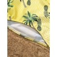 thumbnail image 6 of Family Matching Swimsuit Yellow Bikini Set for Women Girl Boy Men Swim Trunks Tropical Bathing Suit, 6 of 7