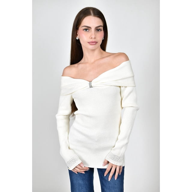 Blusa off-shoulder Roman Fashion /Juvenil, 83346 (Blanco) blanco CH