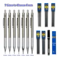 thumbnail image 4 of 0.3 0.5 0.7 0.9 1.3 2.0 3.0mm Full Metal Mechanical Pencil Sketch Art Drawing Painting Propelling Pencil Office School Supply, 4 of 7