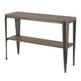 thumbnail image 3 of Oregon Industrial Console Table in Antique Metal and Espresso Wood-Pressed Grain Bamboo, 3 of 10