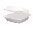 thumbnail image 2 of Dart Foam Hinged Lid Containers, 1-Compartment, 8.38 x 7.78 x 3.25, White, 200/Carton -DCC85HT1R, 2 of 11